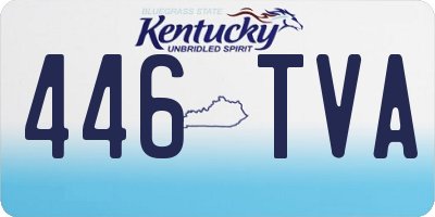 KY license plate 446TVA