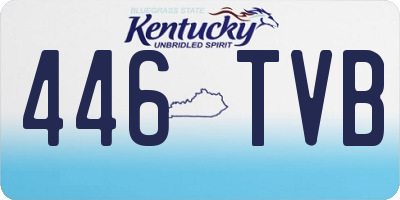 KY license plate 446TVB