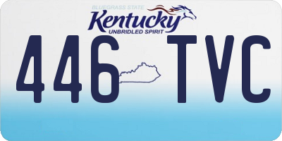 KY license plate 446TVC