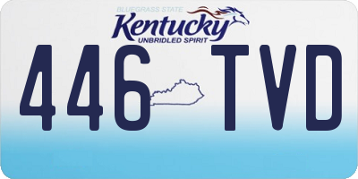 KY license plate 446TVD