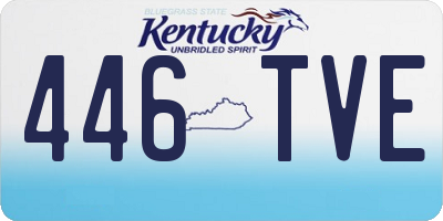 KY license plate 446TVE