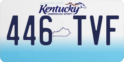 KY license plate 446TVF