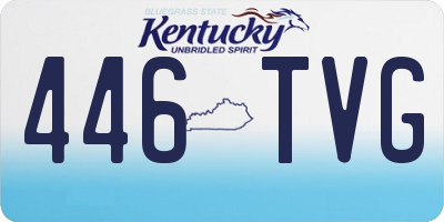 KY license plate 446TVG