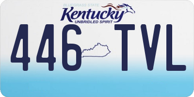 KY license plate 446TVL