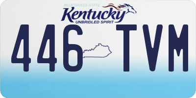 KY license plate 446TVM
