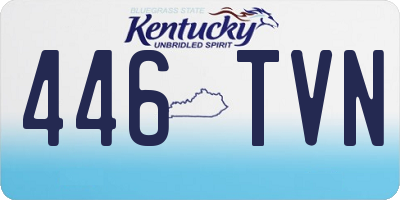 KY license plate 446TVN