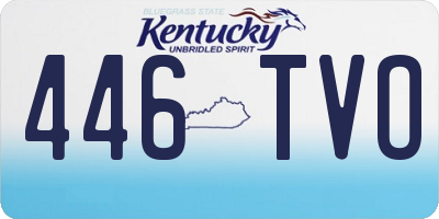 KY license plate 446TVO