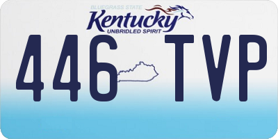KY license plate 446TVP