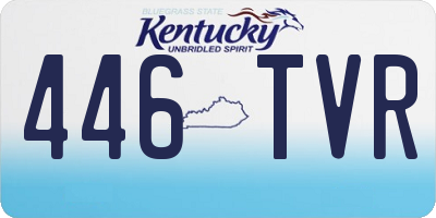 KY license plate 446TVR