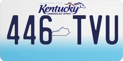 KY license plate 446TVU