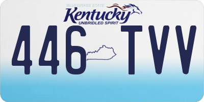 KY license plate 446TVV