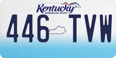 KY license plate 446TVW