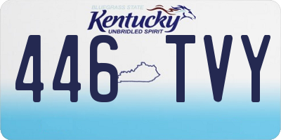 KY license plate 446TVY