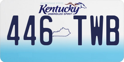 KY license plate 446TWB