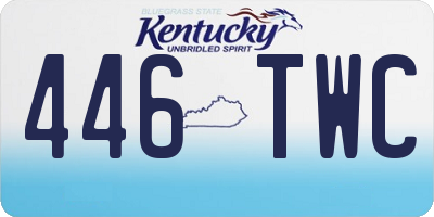 KY license plate 446TWC