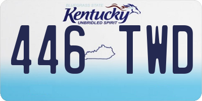KY license plate 446TWD