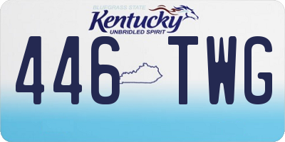 KY license plate 446TWG