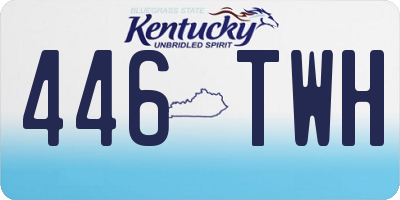 KY license plate 446TWH