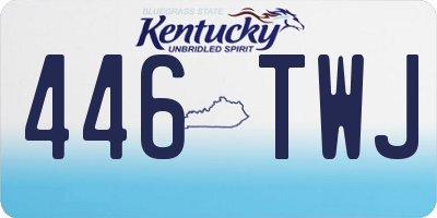 KY license plate 446TWJ