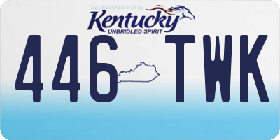 KY license plate 446TWK