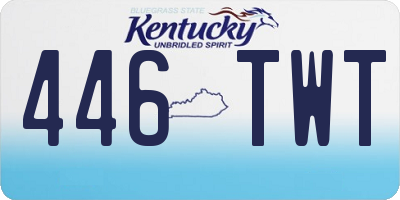 KY license plate 446TWT