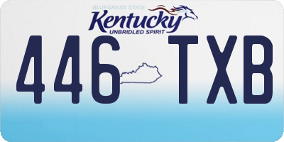 KY license plate 446TXB