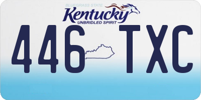 KY license plate 446TXC
