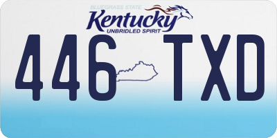 KY license plate 446TXD