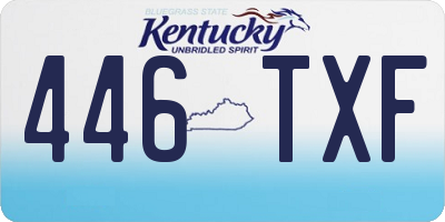 KY license plate 446TXF