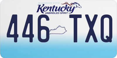 KY license plate 446TXQ