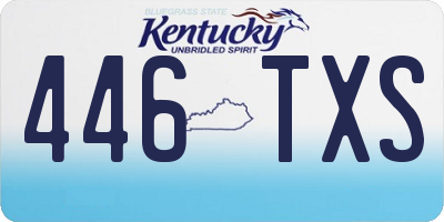 KY license plate 446TXS