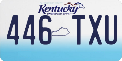 KY license plate 446TXU