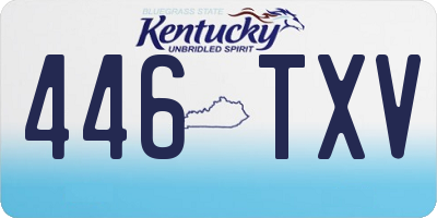 KY license plate 446TXV