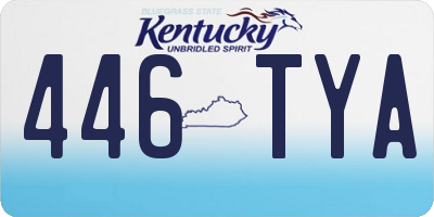KY license plate 446TYA