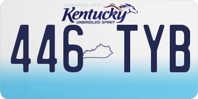 KY license plate 446TYB
