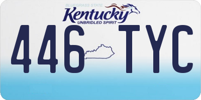 KY license plate 446TYC