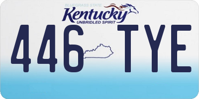 KY license plate 446TYE