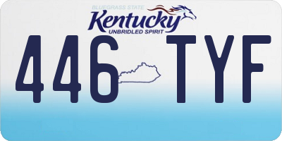 KY license plate 446TYF