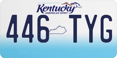 KY license plate 446TYG