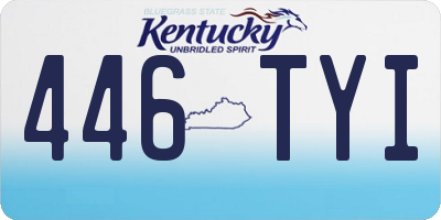 KY license plate 446TYI