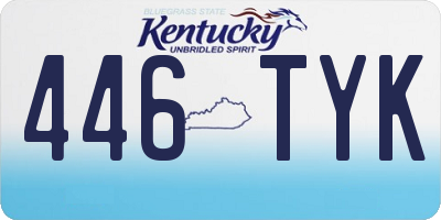 KY license plate 446TYK