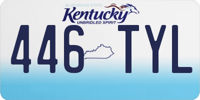 KY license plate 446TYL