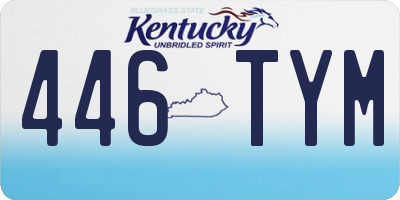 KY license plate 446TYM