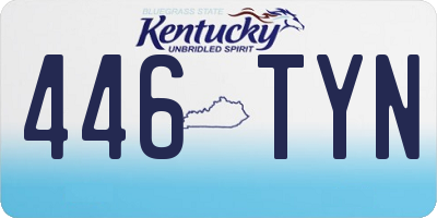 KY license plate 446TYN