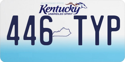 KY license plate 446TYP