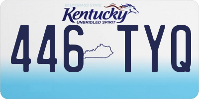 KY license plate 446TYQ