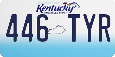 KY license plate 446TYR