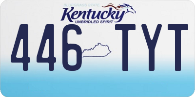 KY license plate 446TYT