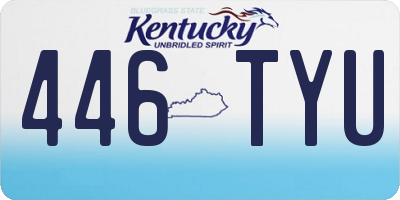 KY license plate 446TYU