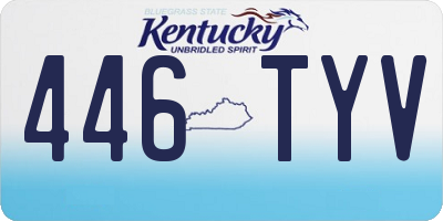 KY license plate 446TYV